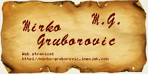 Mirko Gruborović vizit kartica